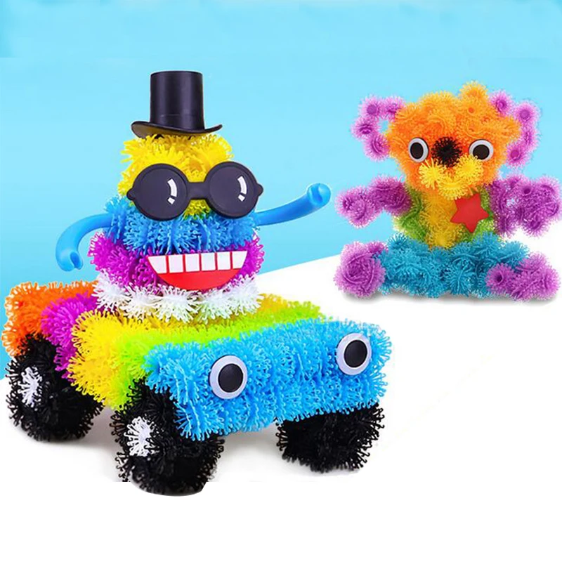 discounted  1000PCS/Set Assemble Puzzle DIY Puff Ball Squeezed Ball Creative Thorn Ball Creative Handmade Educa
