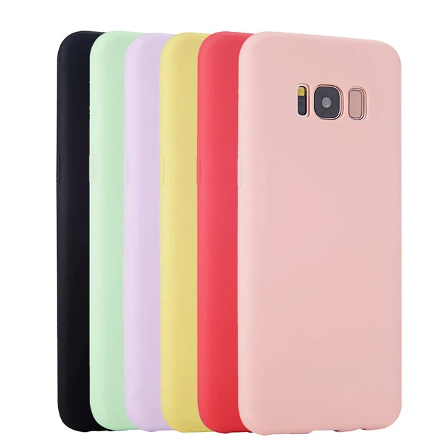 

Original Soft Silicone Case For Samsung Galaxy S6 S7 Edge S8 Plus S4 S5 Neo Ultra Thin Cute Candy Cell Phone Back Cover