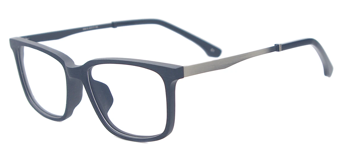 TendaGlasses, Мужские квадратные оправы для очков, ацетат, деревянная текстура, прямоугольные очки для близорукости и дальнозоркости, линзы - Цвет оправы: Черный