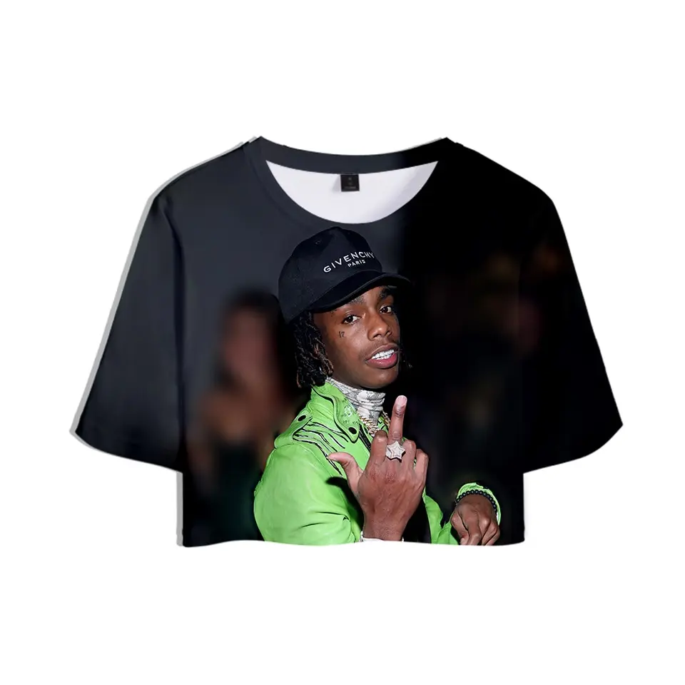 

Tops Crops YNW Melly 3D Print Summer Shorts T-shirt Kawaii Women Sexy Clothes Hot Sale Casual Harajuku Kpop Plub Size 4XL