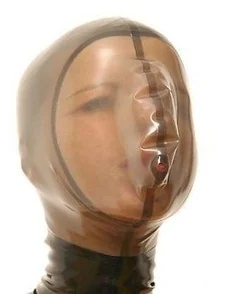 

Latex Gummi Rubber Fancy Party Masquerade CoffeeHood Mask Headgear Sizes:XXS-XXL