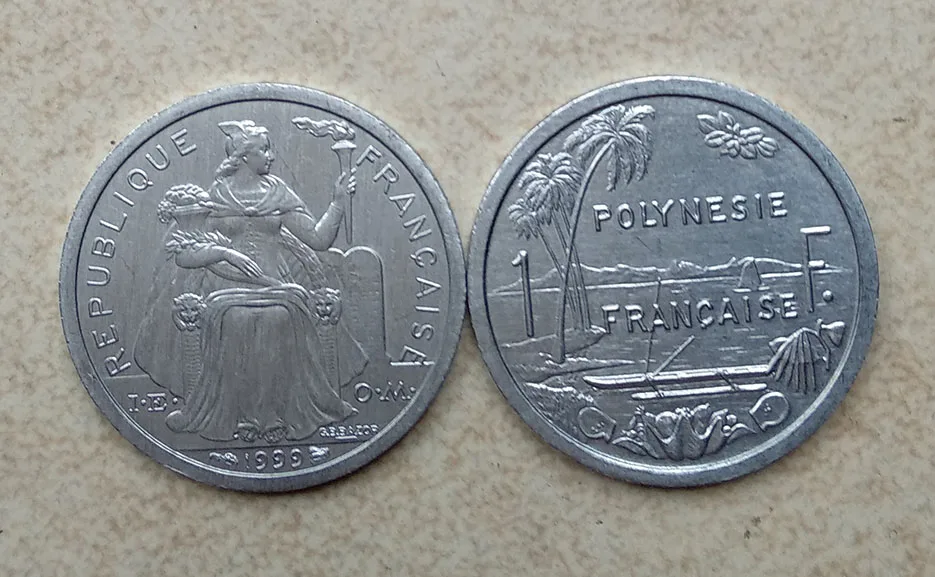 aliexpress com buy 18mm new caledonia fifty centimes coin from 23mm 1 french goddess of french polynesia