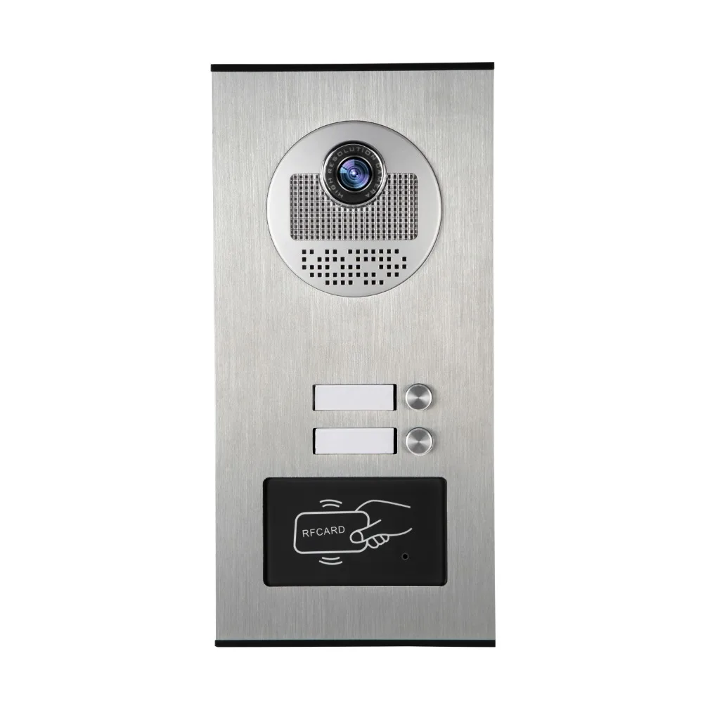 YobangSecurity RFID дверной Звонок камера 7 дюймов монитор Видео дверной телефон Speakephone дверной звонок разблокировка домофон система 2 монитора