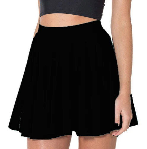 9 Colors Solid Women Summer Black Skirts Above knee Red Blue Silver Green Pink Yellow Skater Skirts S To 4xl 9 Colors Solid Women Summer Black Skirts Above knee Red Blue Silver Green Pink Yellow Skater Skirts S To 4xl