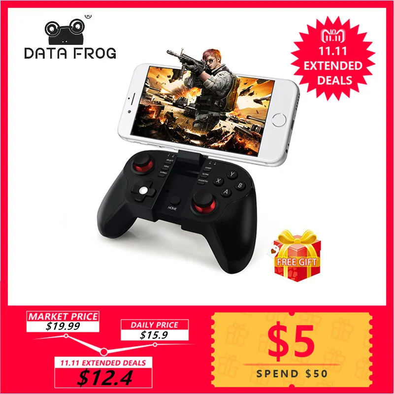 Data Frog VR Bluetooth Android Gamepad Wireless Joystick Controller For Iphone IOS icade PC Smart TV Mini Gaming Gamepads Data Frog VR Bluetooth Android Gamepad Wireless Joystick Controller For Iphone IOS icade PC Smart TV Mini Gaming Gamepads