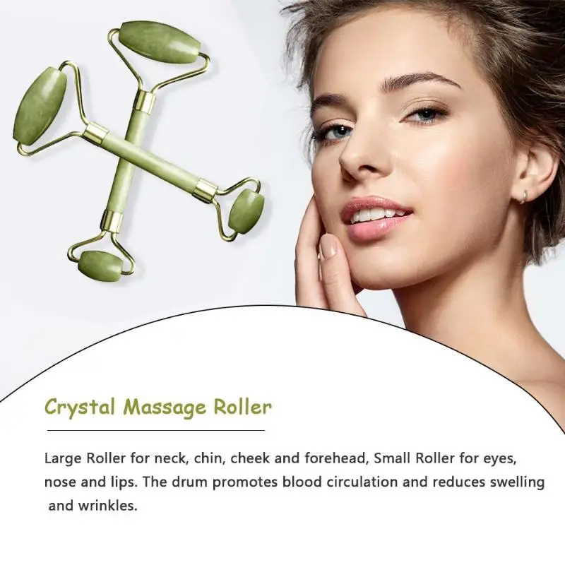 Massage Roller Double Head Facial Massage Roller Jade Face Slimming Body Head Neck Device Jade Roller