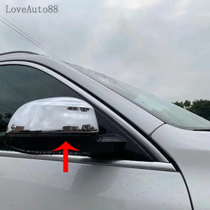 

2Pcs/Set Car Side Door Mirror Cover Chrome Rear View Cap For BMW X5 2019 Auto Accessories Left Right Side Wing Styling