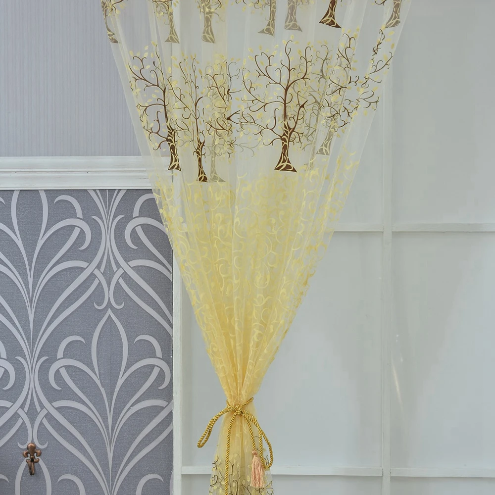 Money Tree Curtains Blackout Material Polyester Home Decor Bedroom or