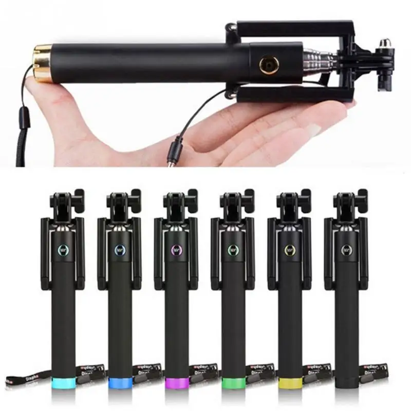 

Selfie Stick 3.5mm Cable Remote Control Self-portrait Monopod Extendable Selfie Handheld Stick for Phone