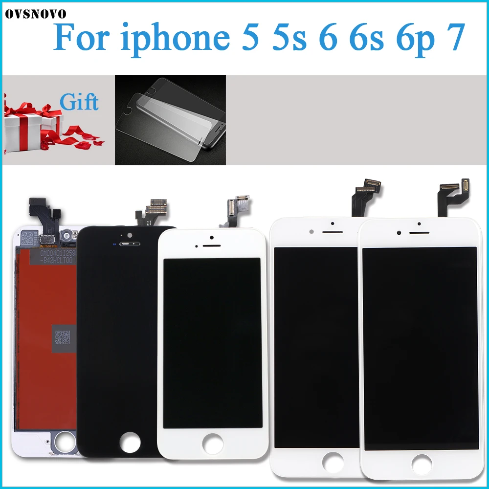 100% Testato Di Visualizzazione Per Iphone 5 Lcd Touch Screen Digitizer Assembly Sostituire Display Per Il Iphone 7 Lcd + Regali + Strumenti Di Traspo