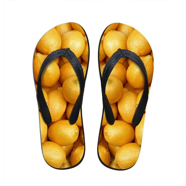 ELVISWORDS/мужские тапочки с 3D фруктовым принтом; модные Вьетнамки для подростков; мужские летние сандалии; пляжные шлепанцы; повседневная обувь; Moda Praia - Цвет: C0506AB