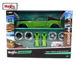 Maisto 1:24 1967 Ford Mustang GT сборки DIY литой модельный автомобиль игрушка Новый в коробке Бесплатная доставка 39094