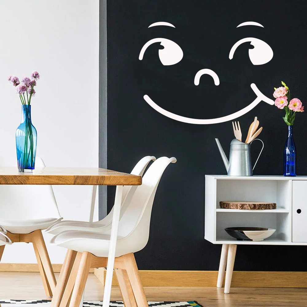 

3D smile Removable Pvc Wall Stickers For Kids Rooms Diy Home Decoration For Kids Room Decoration
