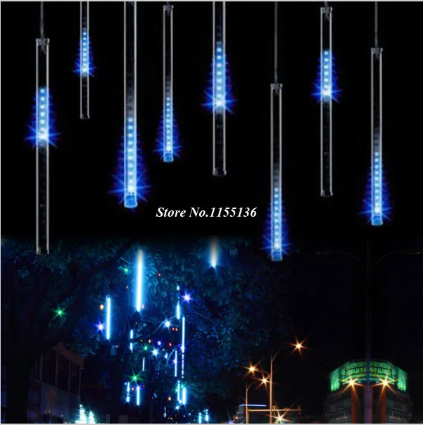 50cm 8pcs Set Led Meteor Lights Lamp Flashing Christmas 50cm 8pcs Set Led Meteor Lights Lamp Flashing Christmas Tree Hanging