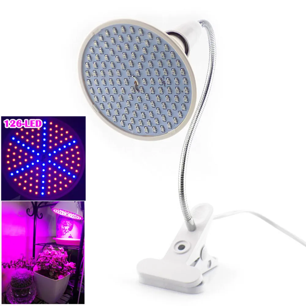 2018 Высокое качество E27 126 Led Grow Light гидропонное освещение с зажимом лампы растения для цветов Прямая доставка