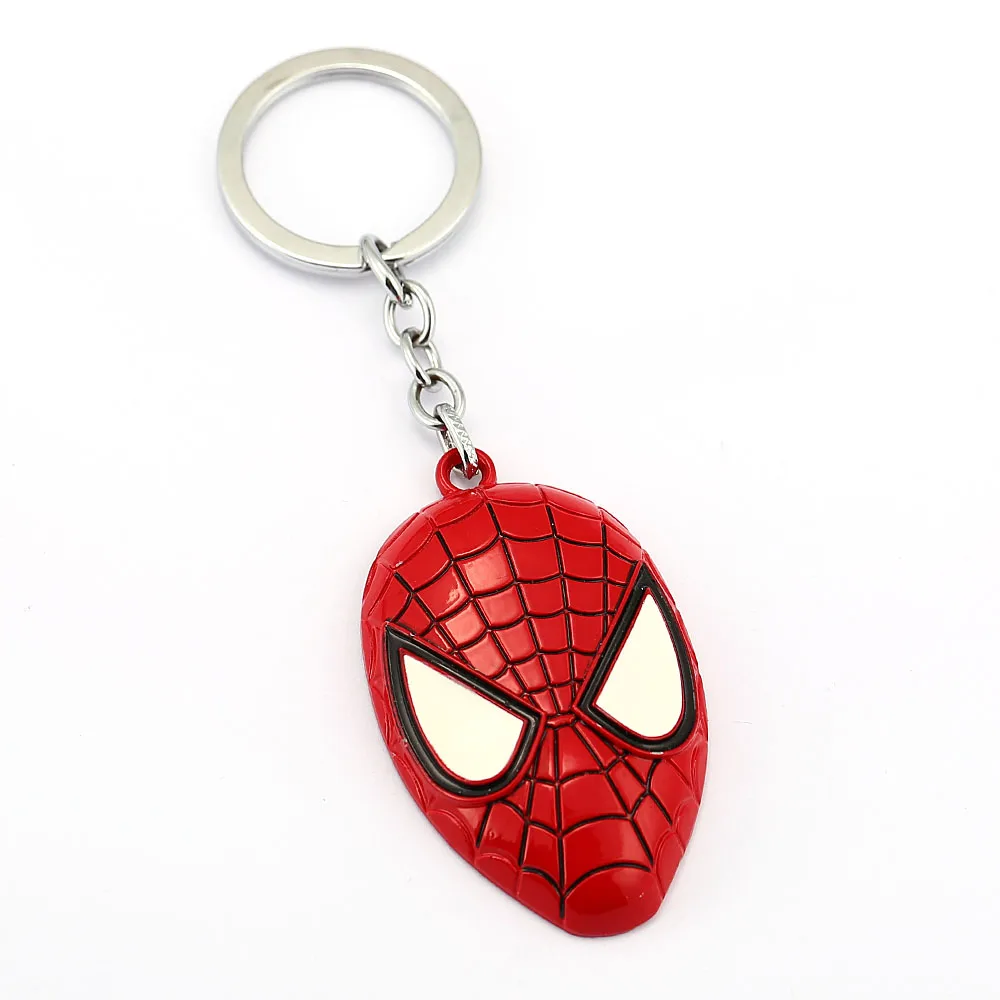 New arrival Movie Jewelry Spiderman Keychain The Amazing Spider man Mask Keyring Metal Toy