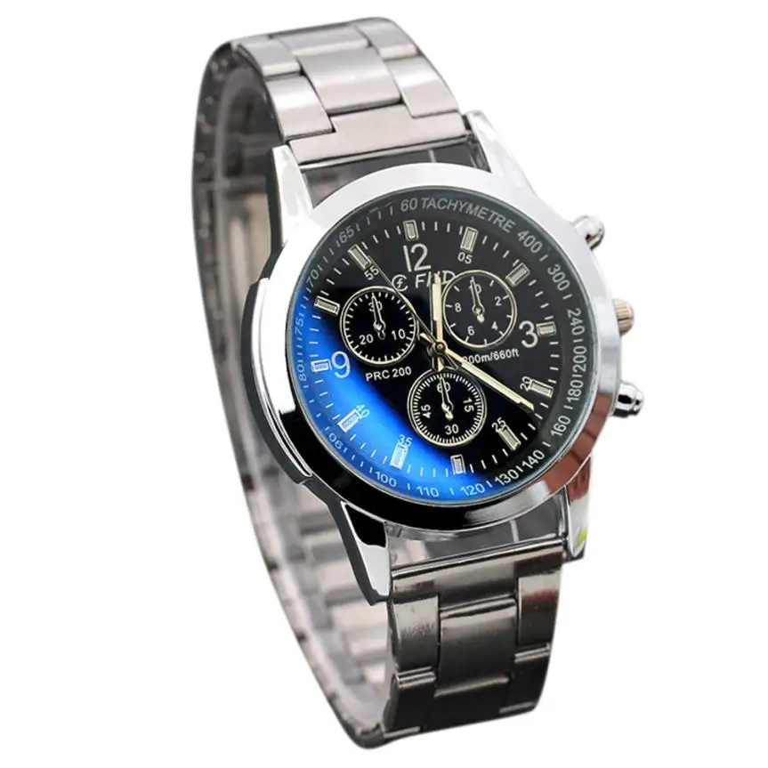 Мужские классические кварцевые аналоговые часы Роскошные модные спортивные наручные часы из нержавеющей стали мужские часы Relogio Masculino# D - Цвет: A