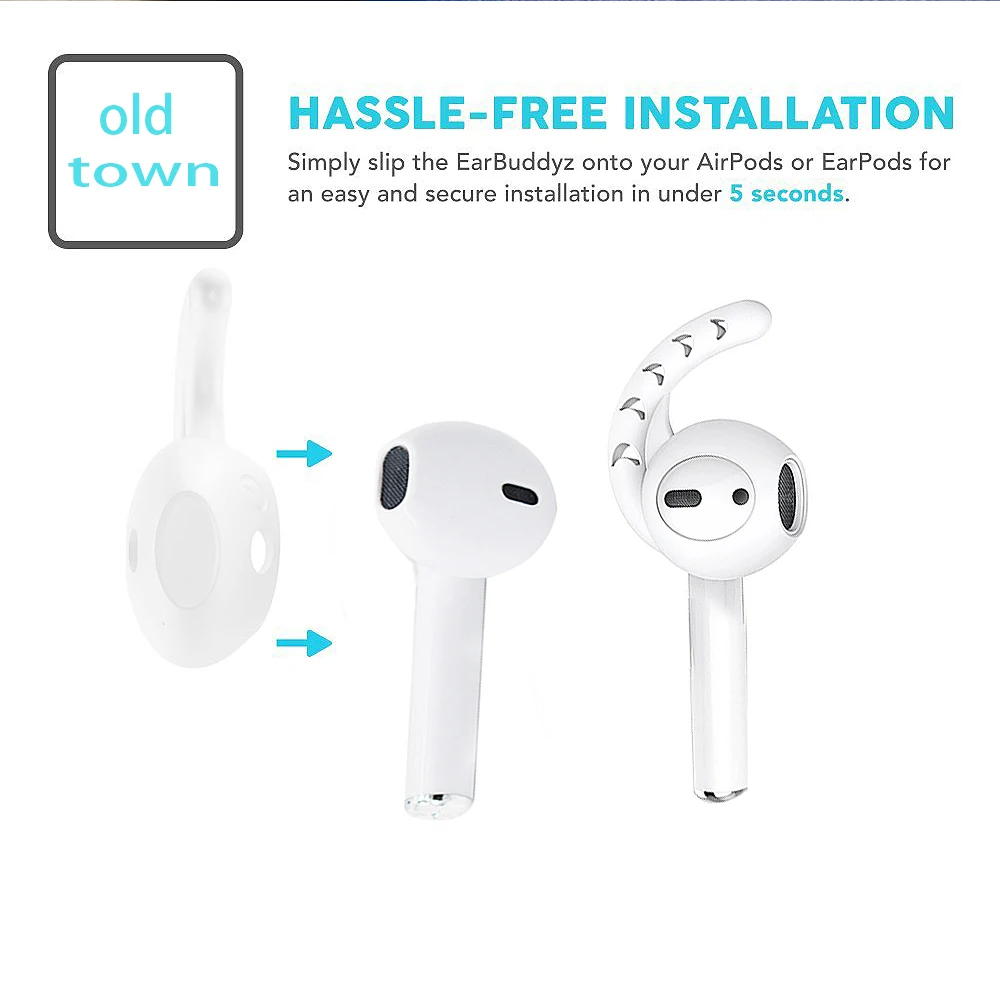 

Silicone Cover Earbuds Earphone Case for Apple Iphone X 8 7 6 Plus 5 5S SE Headphone Eartip Ear Wings Hook Cap Earhook Earpads