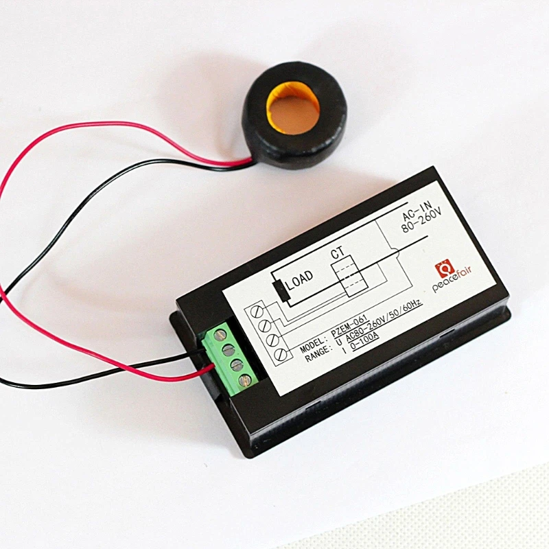 

High Quality AC 80-260V LCD Digital 0-100A Volt Watt Power Meter Ammeter Voltmeter Monitor