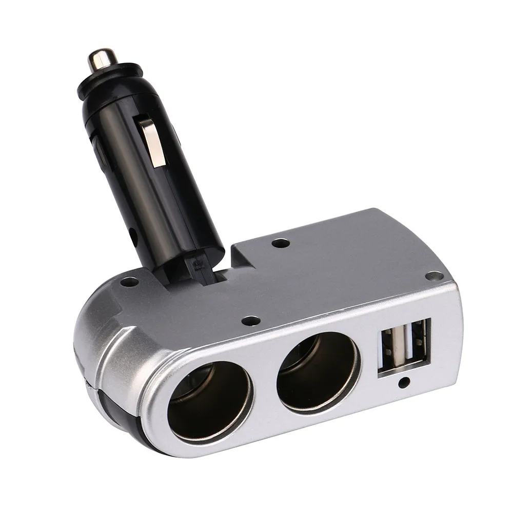 Универсальный 12 V-24 V пробки прикуривателя адаптер зарядные устройства USB для автомобиля двойной зарядное устройство USB Зажигалка газовая Jan3