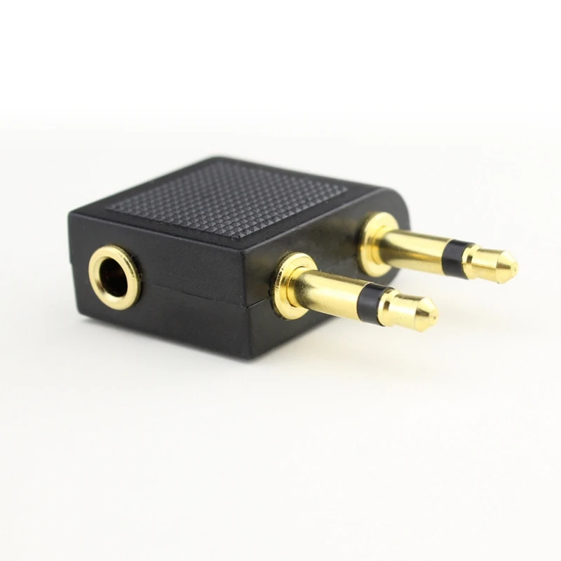 

2pcs/set Audio Adapters 3.5mm Male-to-female Headphone Jack Connector Converter For Airplanes Audio Adapter Converter