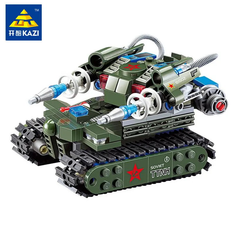 

KAZI 262pcs Army Series Particles DIY Military Tank Assembled Building Blocks Model Educational Toys Gift for Children Kids