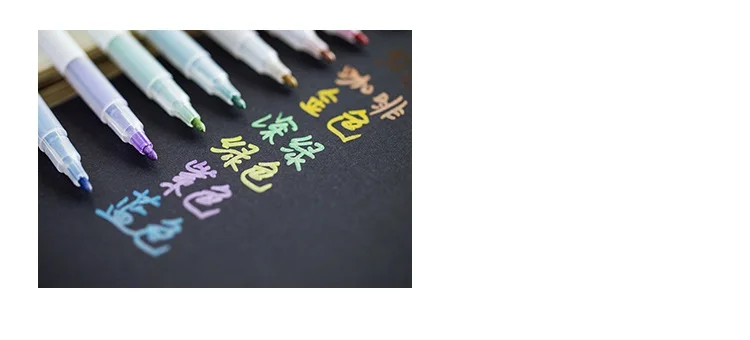 MIRUI металлическая Микронная ручка детальная маркировка цвет металлический маркер для альбома черная бумага Рисование школьные наборы для