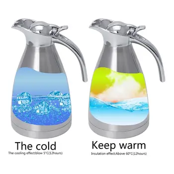 

1.5L Stainless Steel Vacuum Insulation Pot Hot Water Kettle Thermo Jug 1.5L 2.0L