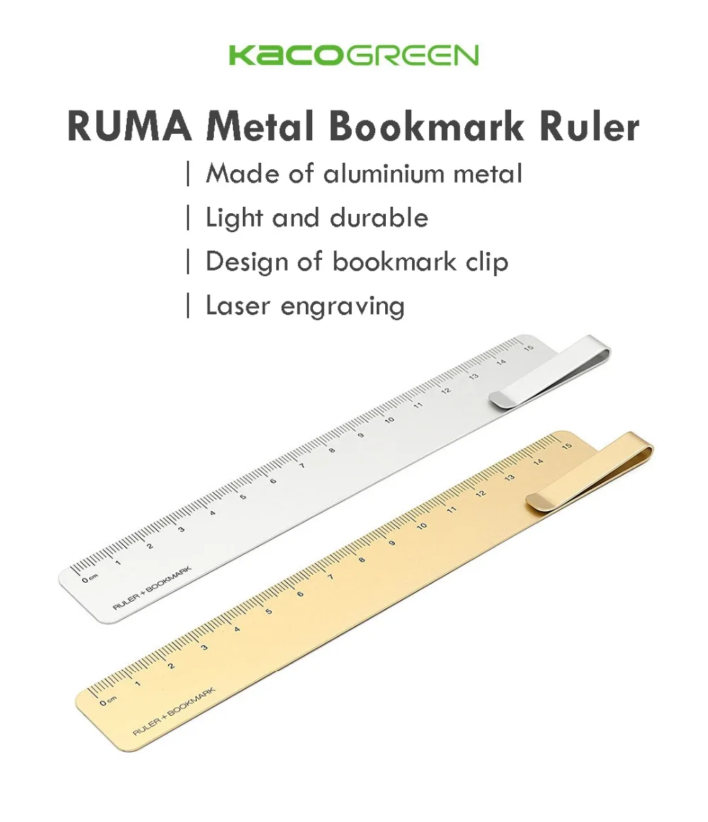 Xiaomi Kaco металлическая Закладка-линейка для черчения картографии линейка для студентов обучающая Школа Офисные канцелярские принадлежности