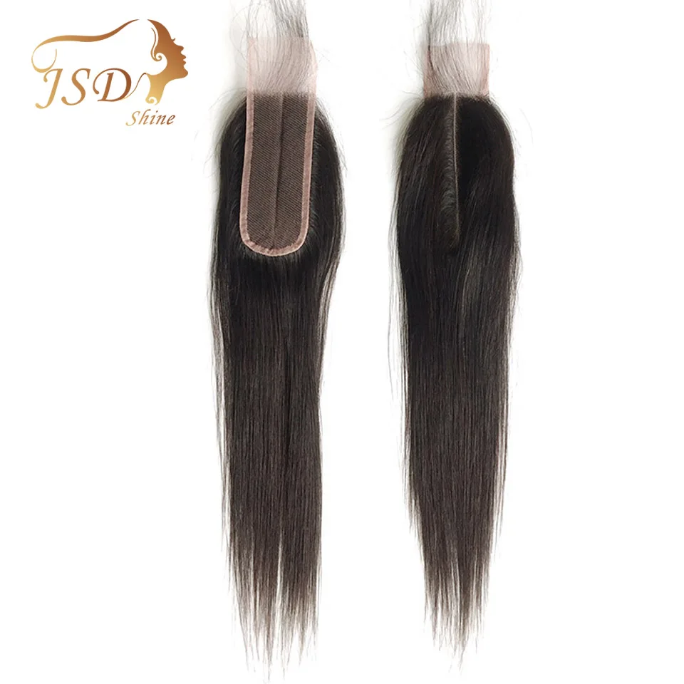 

JSDshine Human Hair Closure Brazilian Straight Closure 2*6 Lace Closure 100% Remy Straight Human Hair Closure with Baby Hair