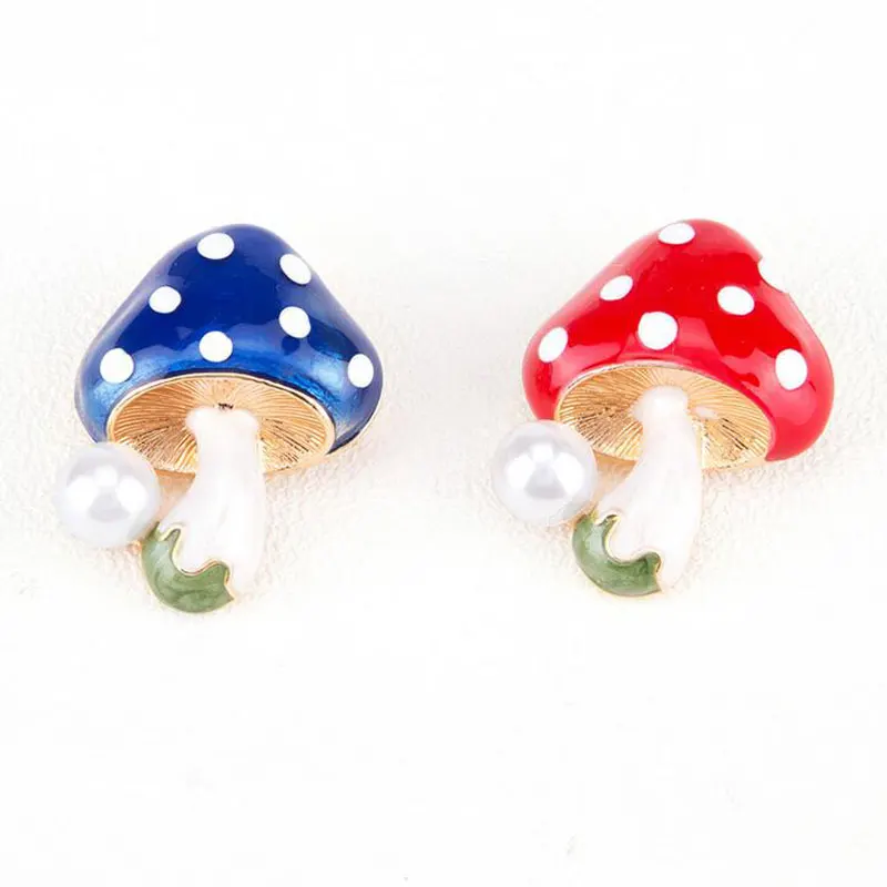 

Krazylee New Fashion Enamel Mushroom Brooches for Women Vintage Cartoon Plant Pins Cute Jewelry Coat Handbag Accessories E827