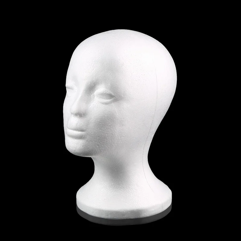 Женский манекен голова модель EPS расширяемый полистирол моделирование модель манекен-голова стенд для париков очки шляпа дисплей