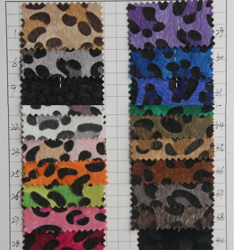 

Factory wholesale new high quality leather horse hair Leopard artificial leather fabric wholesale