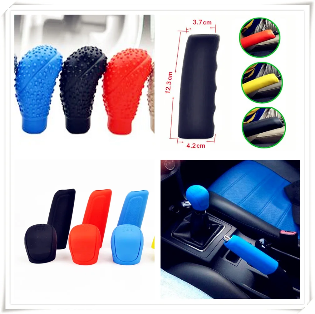 

Car rubber Shift Gear Knob Cover Handbrake Protector for Hyundai Accent Azera Elantra Solaris Verna Santa Fe IX45 Sonata
