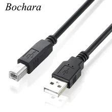 USB 2.0 Printer Cable Type A Male to Type B Male Foil+Braided(inside)+PVC Shielding 30cm 50cm 1m 1.5m 1.8m 3m 5m Black