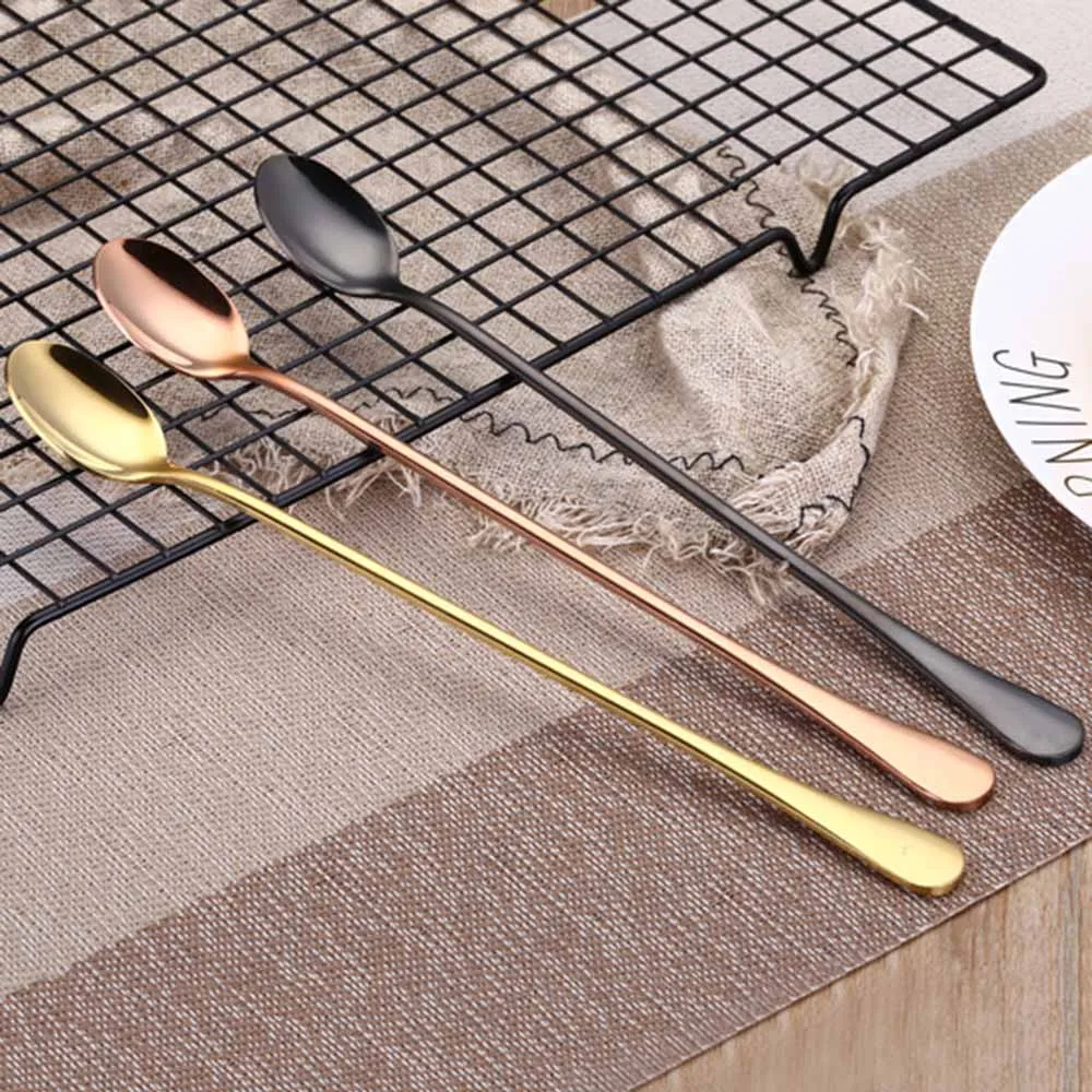 

Stainless Steel Honey Spoon With Long Handle Ice Spoon Coffee Spoon Tea 24cm Home Kitchen Tableware Spoons