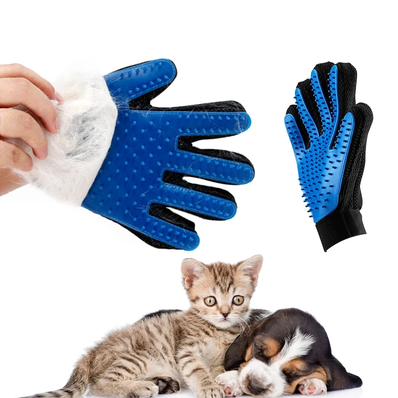 

Silicone Pet brush Glove Deshedding Gentle Efficient Grooming Cat Glove Dog Bath Pet Cleaning Supplies Pet Glove Dog Accessories