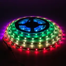 12 В WS2811 ленты адресный 5050 SMD RGB 30/60 светодио дный s/m светодио дный Smart Пиксели 2811 внешний IC 1 IC управления 3 светодио дный s черный/белый цвет PCB