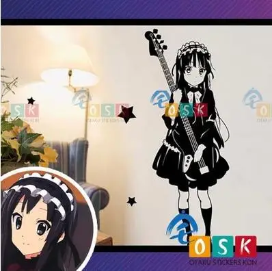 Аниме K-ON mio виниловые наклейки на стену декорация домашний декоративный