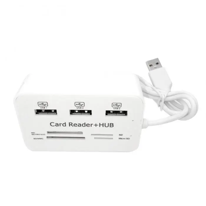 Все в одном USB 2.0 хаб 3 Порты с USB Card Reader HUB 2.0 480 Мбит/с комбо для MS/ m2/SD/MMC/TF для портативных ПК em88