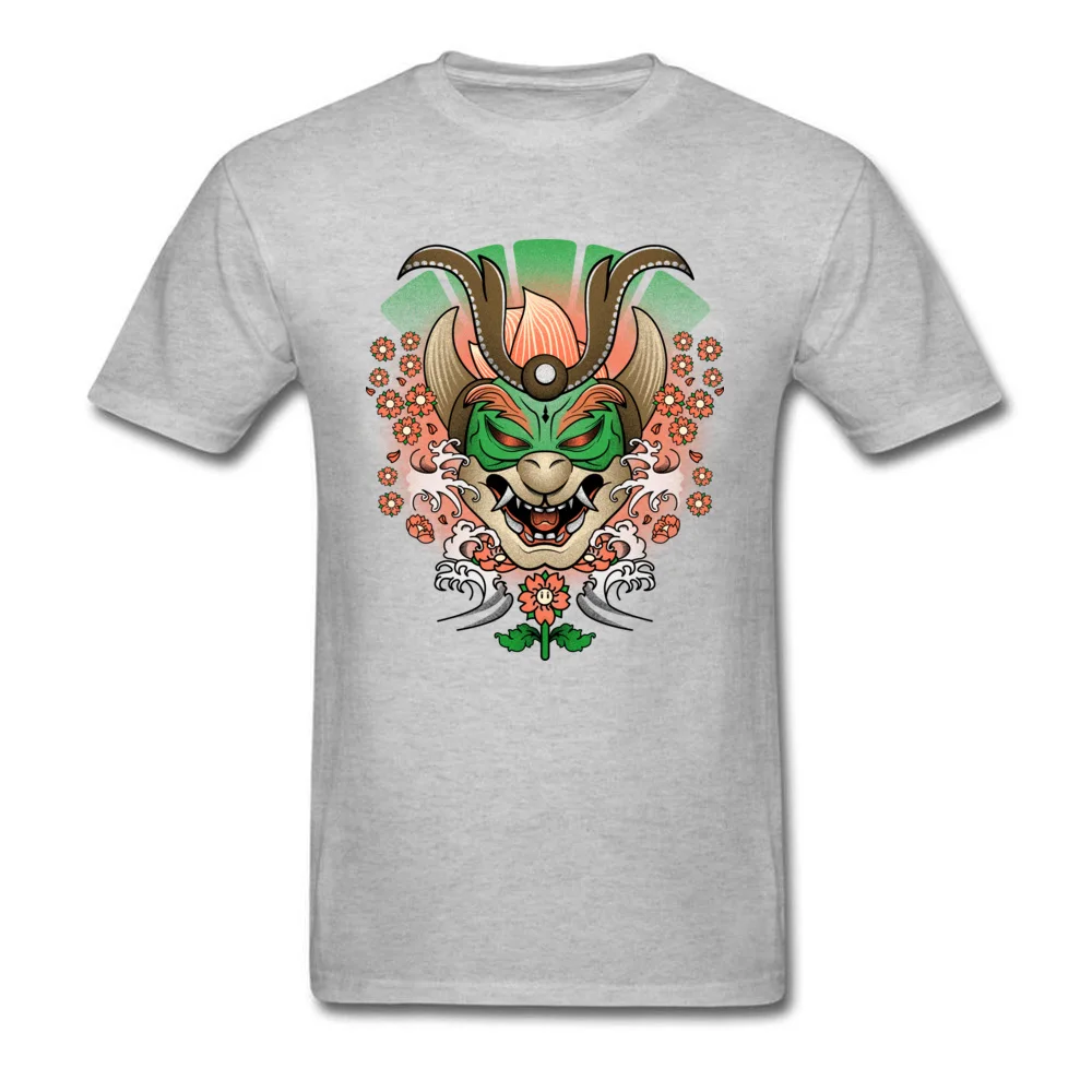 Mushroom Dynasty Ronin Printed On Top T-shirts for Boys 100% Cotton Summer/Fall Tops Tees Tops T Shirt Fashionable O Neck Mushroom Dynasty Ronin grey