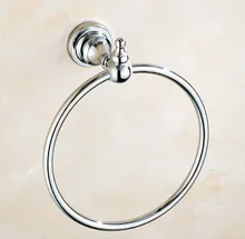 

NEW Bathroom Accessory Wall Mounted Polished Chrome Brass Towel Ring Towel Rack Holder aba905