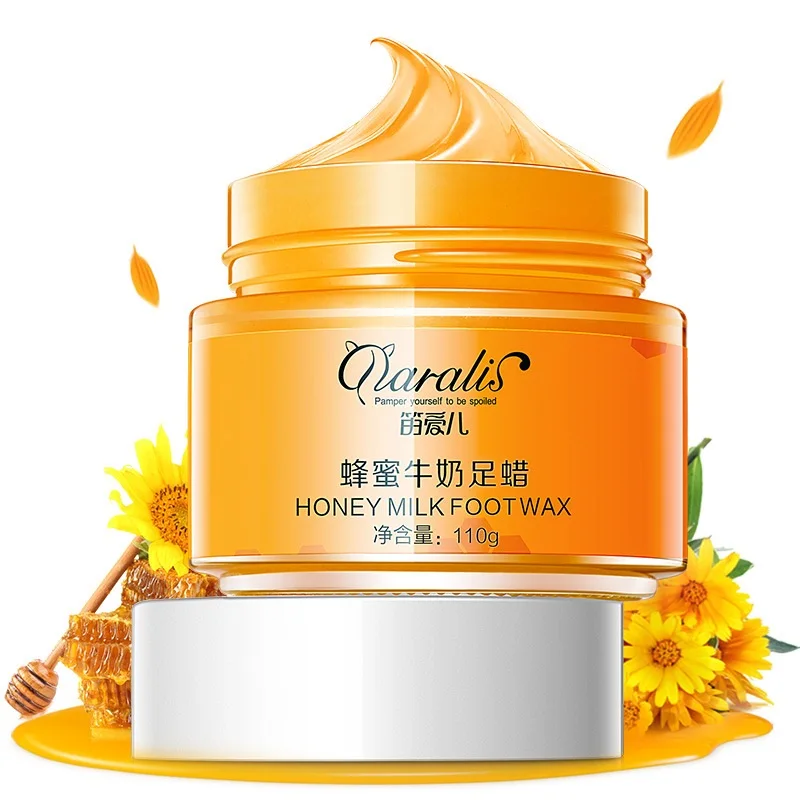 

110g Honey Milk Paraffin Wax Peel Mask Peel Off Mask Exfoliating Calluses Hydrating Anti-aging Whitening For Hand Foot Toiletry
