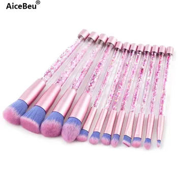

AiceBeu 7/12 Pcs Makeup Brushes Kit Diamond Glitter Crystal Makeup Brush Pro Highlighter Foundation Powder Make Up Brush
