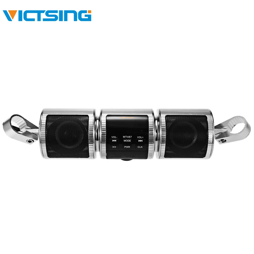 

VicTsing Motorcycle MP3 Music Player Speakers Motorcross Bluetooth Stereo Speaker FM Radio Waterproof Audio Player TF/USB/AUX