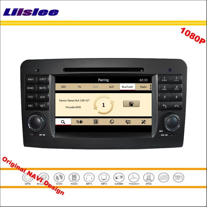 Excellent Liislee For Mercedes Benz GL X164 2005~2012 Stereo Radio CD DVD Player GPS Navigation 1080P HD Screen System Original NAV Design 5
