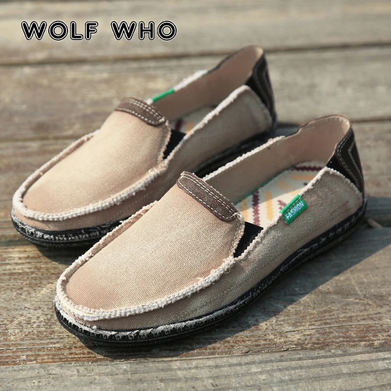 WOLF WHO New arrival Men shoes Breathable Plus Size men's Casual Shoes Jeans Canvas Casual Shoes Slip On male Flats Loafer W-016 WOLF WHO New arrival Men shoes Breathable Plus Size men's Casual Shoes Jeans Canvas Casual Shoes Slip On male Flats Loafer W-016