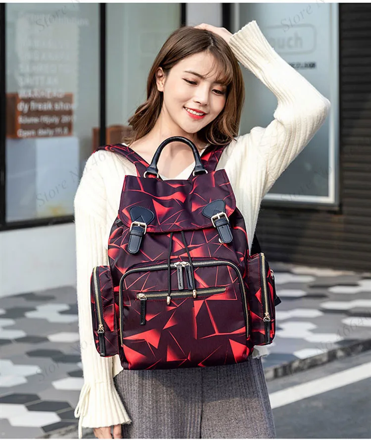 

Diaper Bag Mommy Backpack Baby Stroller Bag Waterproof Oxford Handbag Nursing Nappy Bag Maternity Travel Print Bag For Baby Care