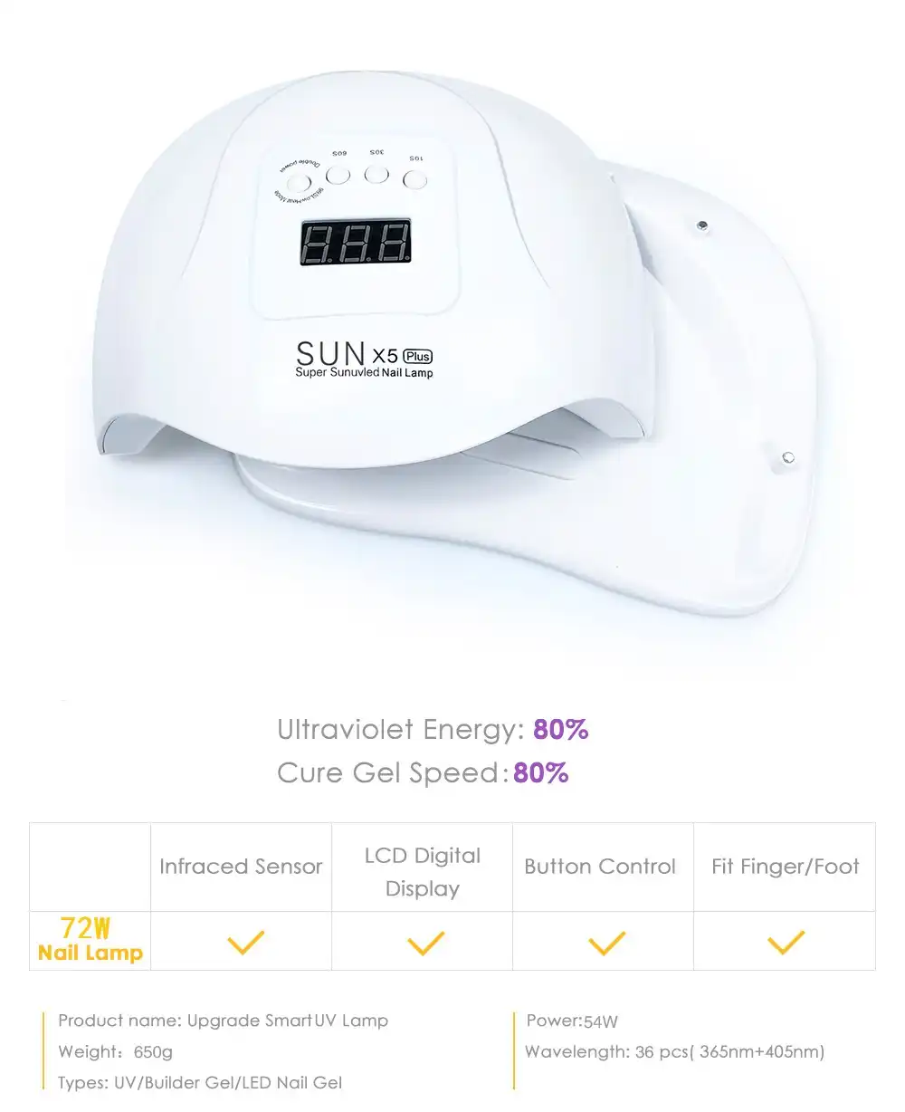 Detail Feedback Questions About Sun X5 Plus 72w Led Lamp For Nail Detail Feedback Questions About Sun X5 Plus 72w Led Lamp For Nail