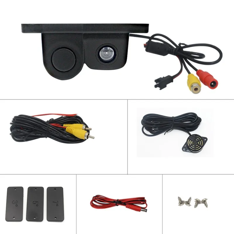 

2 In 1 Car Parking Sensors Rear View Backup Camera High Clear Night For Vision Reversing Radar